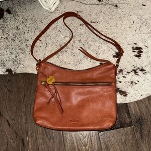 Margot New York Oiled Leather Crossbody Purse